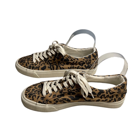 Madewell Sidewalk Low-Top Leopard Print Recycled Canvas Sneaker Size 8.5 - Picture 9 of 15